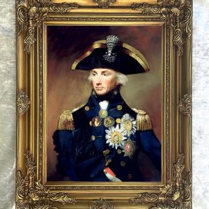 Fine Ornate Framed Oil Painting Print on Stretched Canvas of Admiral Horatio Nelson